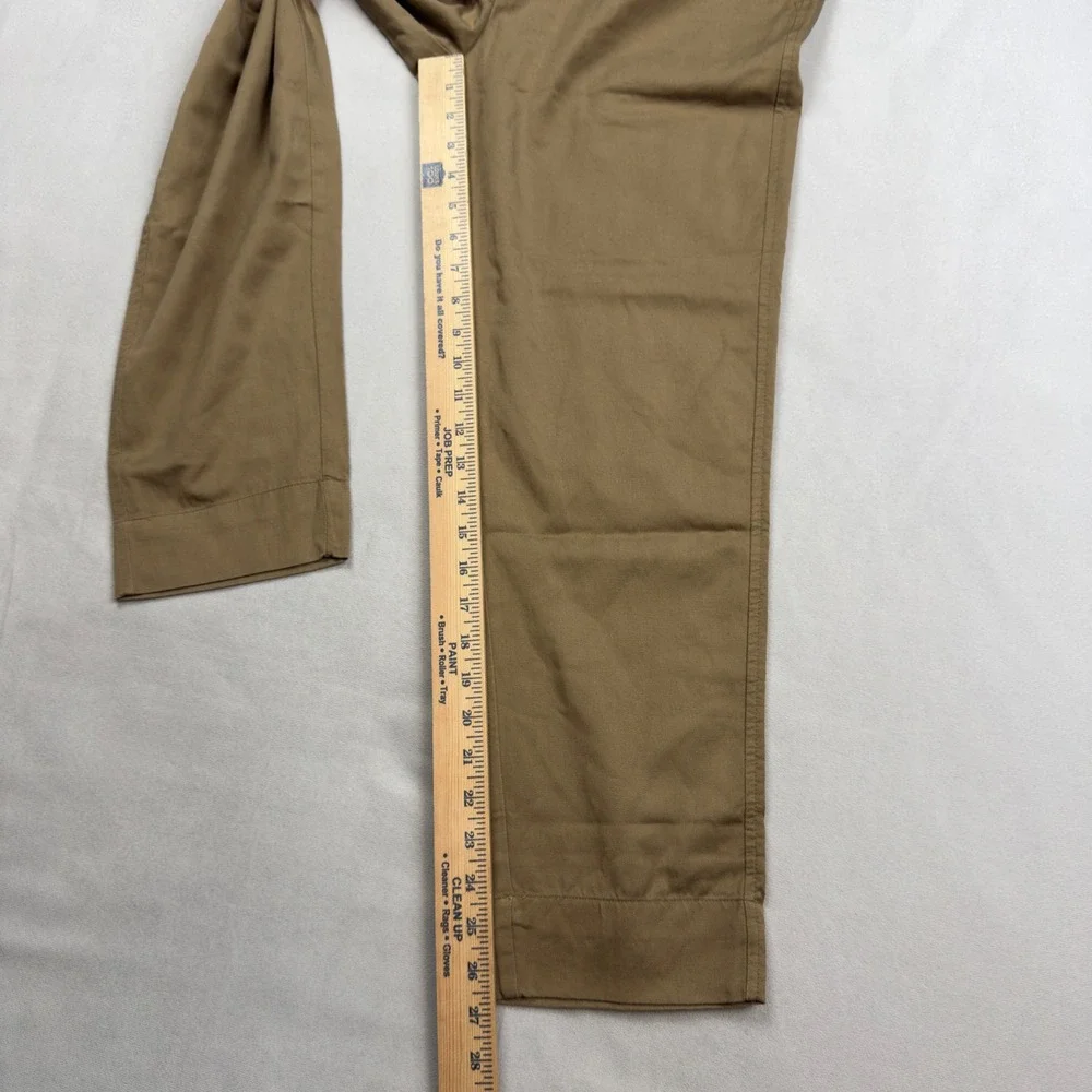 Quince Drapey Twill Tapered Trouser Baywood Tan Brown LB52279-DKBIZ01 Size 4 NWT